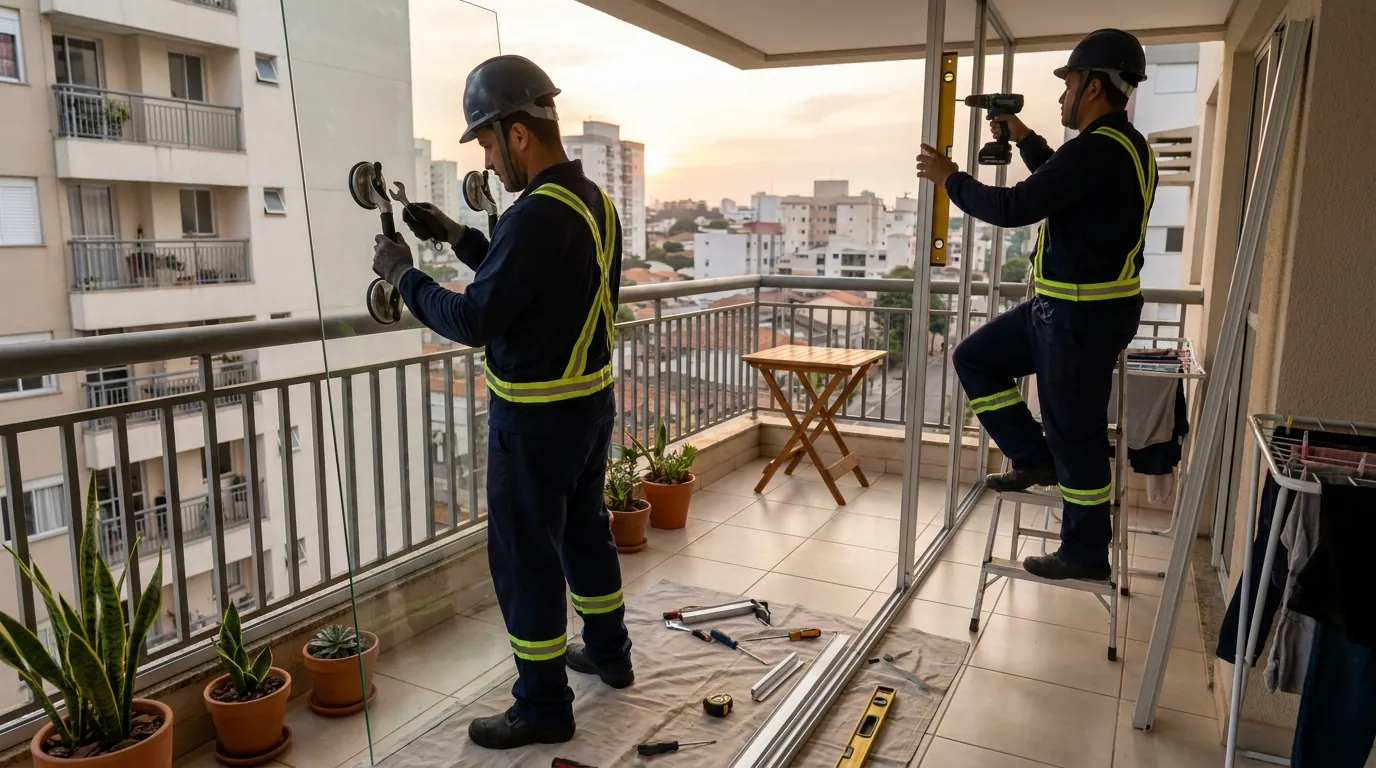 Envidraçamento de Sacada em Cascavel‑PR