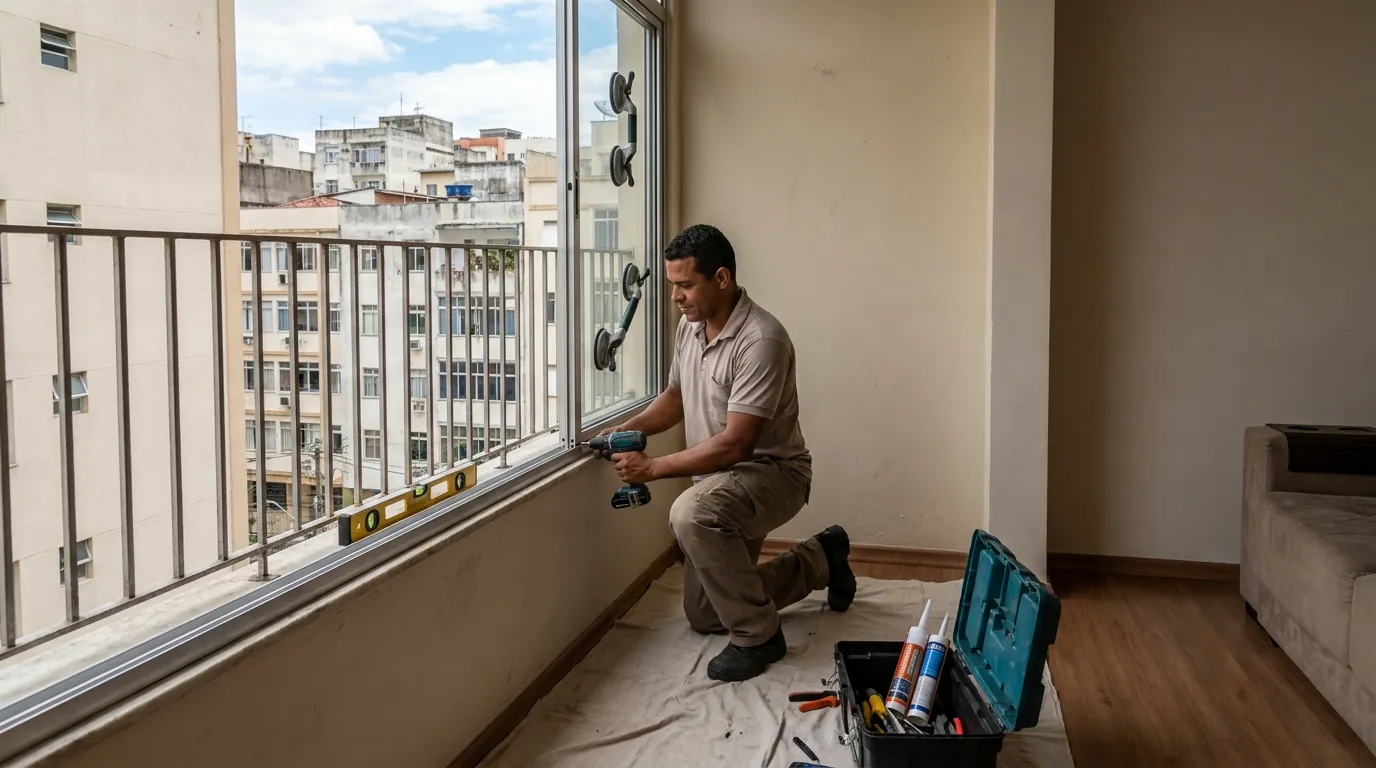 Sacada de Vidro para Apartamento em Cascavel‑PR